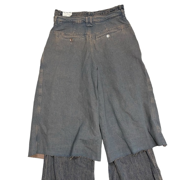 NWT New $248 Free People Nocturne Double Hem Trouser Jeans Size 26 - Picture 9 of 13